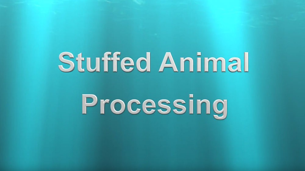 stuffed animal contents processing