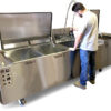 portable ultrasonic contents cleaning line