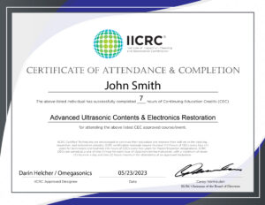 content restoration iicrc certification
